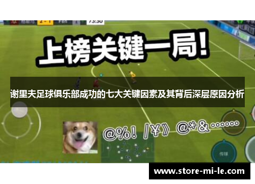 谢里夫足球俱乐部成功的七大关键因素及其背后深层原因分析