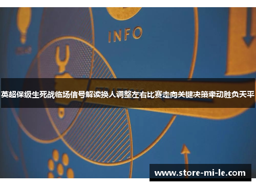 英超保级生死战临场信号解读换人调整左右比赛走向关键决策牵动胜负天平